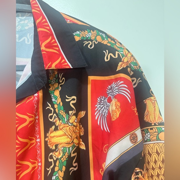 Buttondown Lightweight Mini Dress w/slightly pouf sleeves size Small - Picture 3 of 8